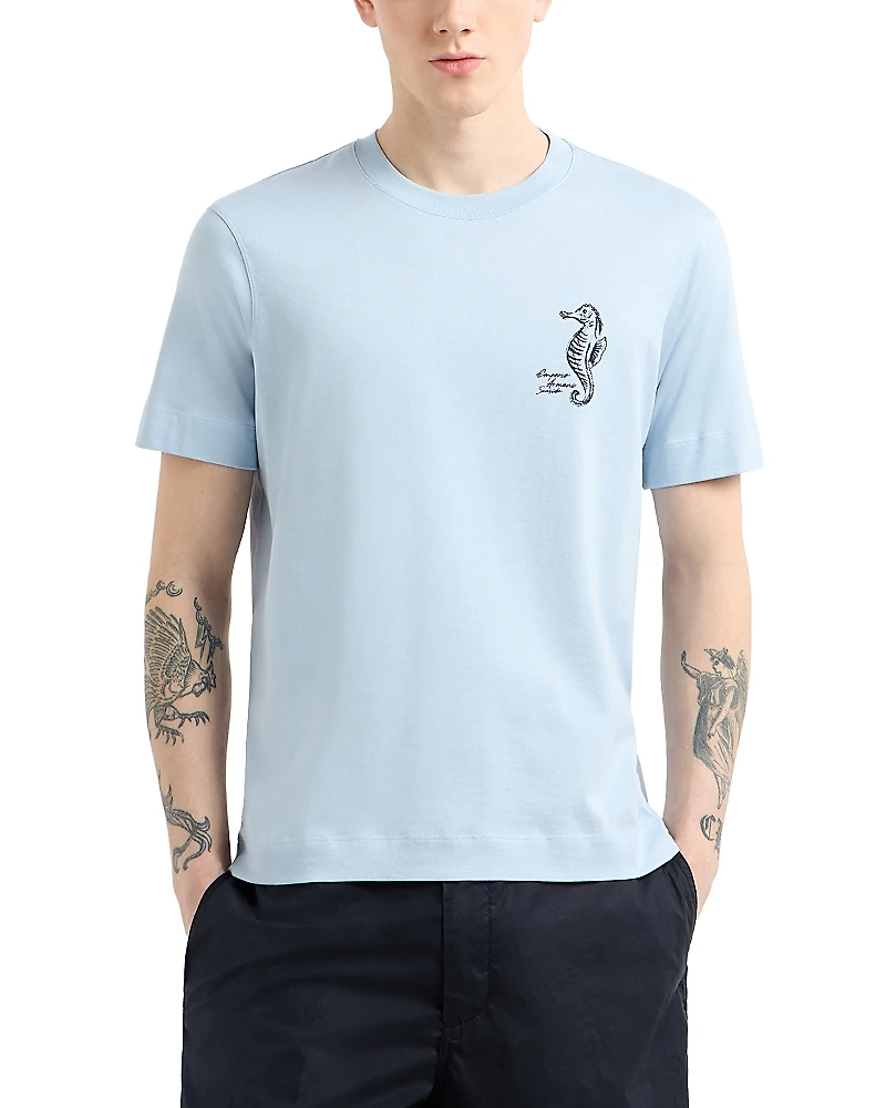 Emporio Armani Short Sleeve Embroidered Tee