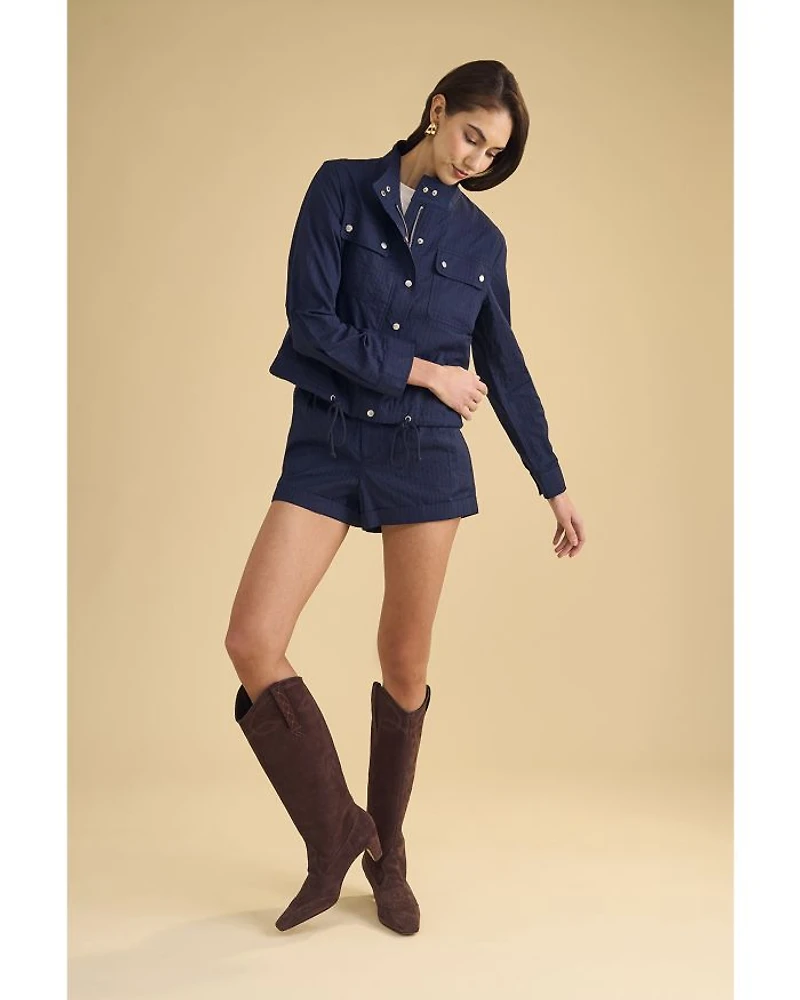 Long Sleeve Snap Front Jacket