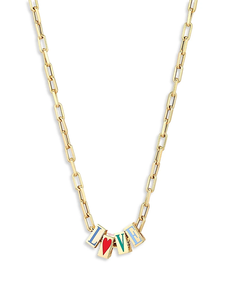 Adina Reyter 9K & 14K Yellow Gold Love Big Bead Pendant Necklace, 16