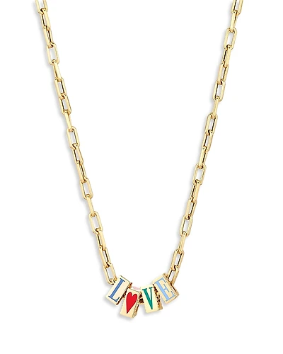 Adina Reyter 9K & 14K Yellow Gold Love Big Bead Pendant Necklace, 16