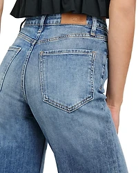 Getty High Rise Wide Leg Cropped Jeans Tradewind