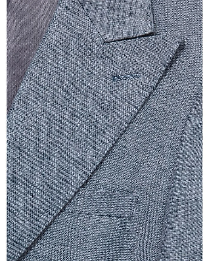 Linen Slim Fit Peak Lapel Blazer
