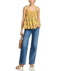 Smocked Lemon Tank Top - Exclusive