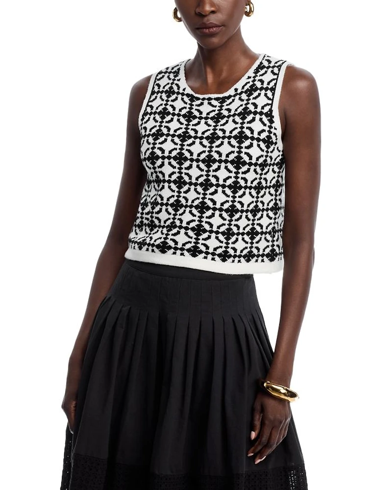 Cropped Patterned Top