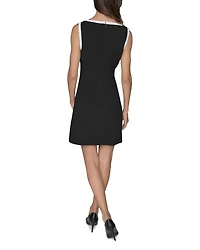 Split V Neck Sleeveless Dress