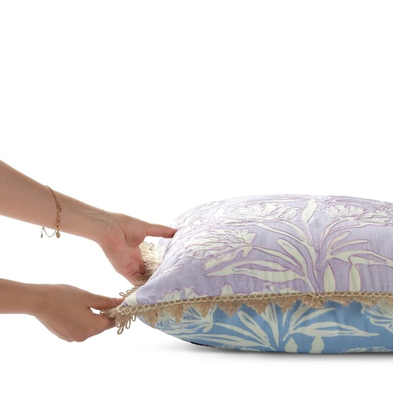 Himalayan Embroidered Reversible Cushion, 20" x 20"