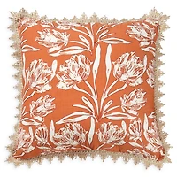 Saffron Embroidered Reversible Cushion, 20" x 20"