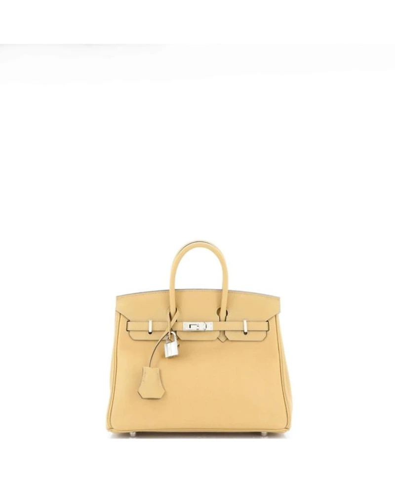 Birkin 25 Handbag Light Swift with Palladium Hardware