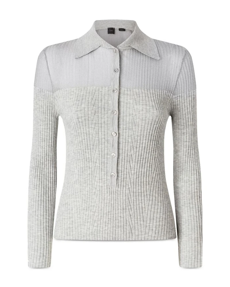 Makalu Ribbed Polo Top