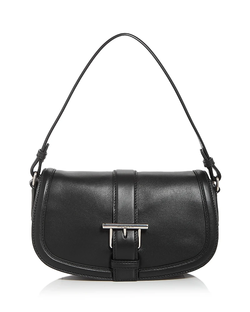 McQueen T-Bar Leather Shoulder Bag
