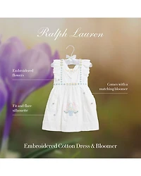 Girls' Embroidered Cotton Dress & Bloomer - Baby