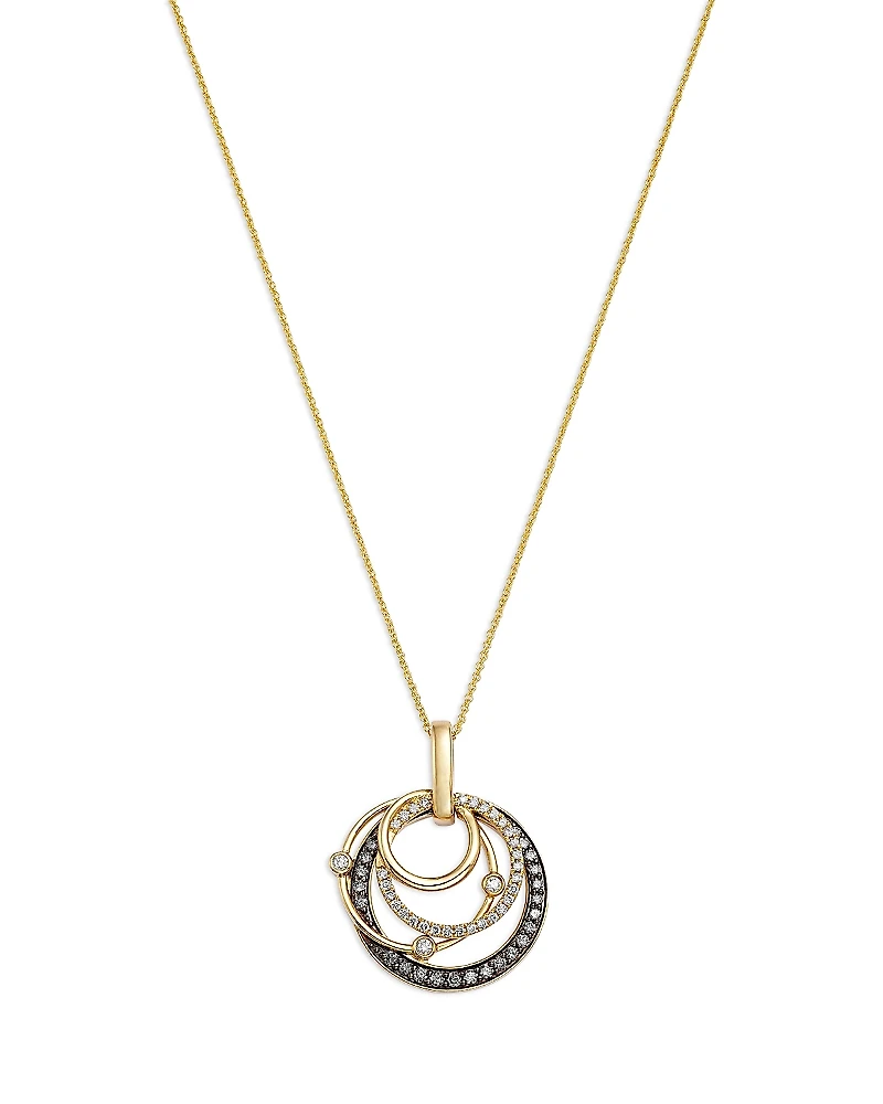 Bloomingdale's Fine Collection Champagne & Brown Diamond Pendant Necklace