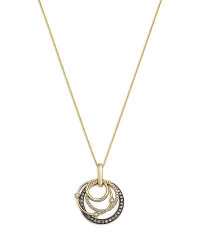 Bloomingdale's Fine Collection Champagne & Brown Diamond Pendant Necklace
