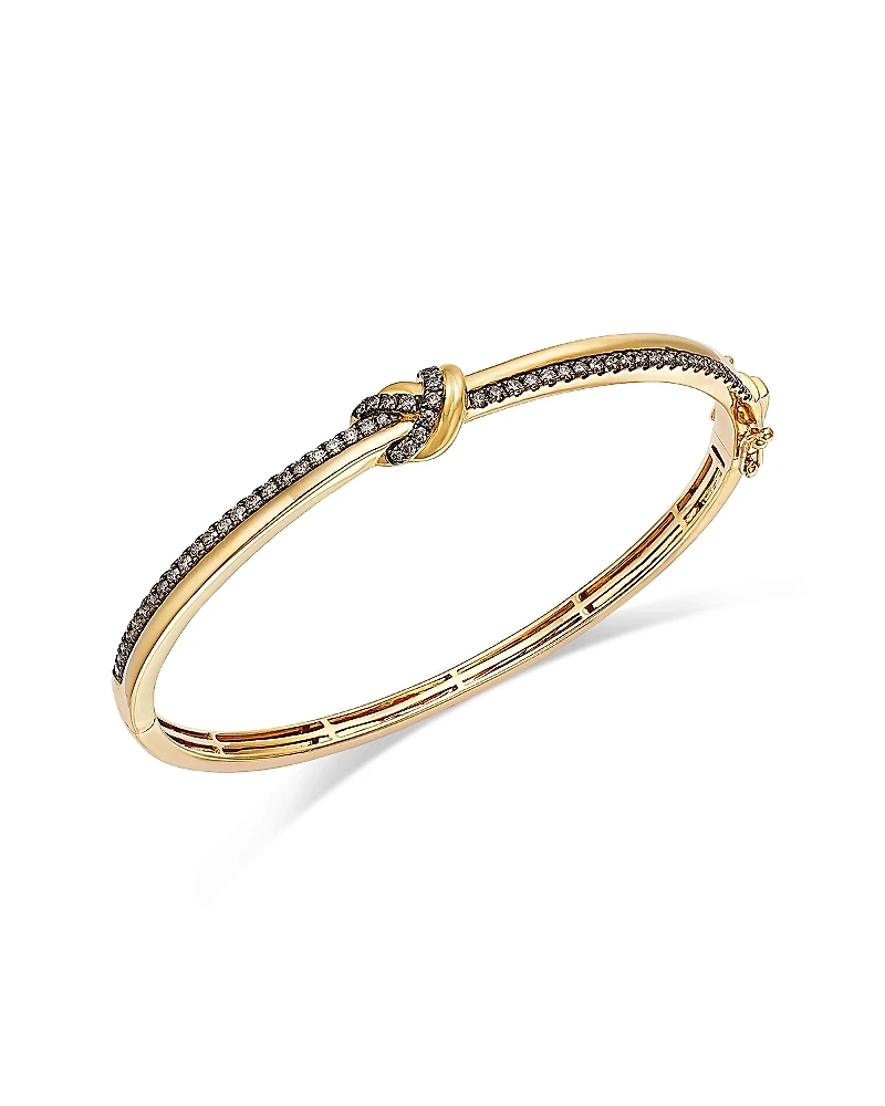 Bloomingdale's Fine Collection Brown Diamond Knot Bangle Bracelet