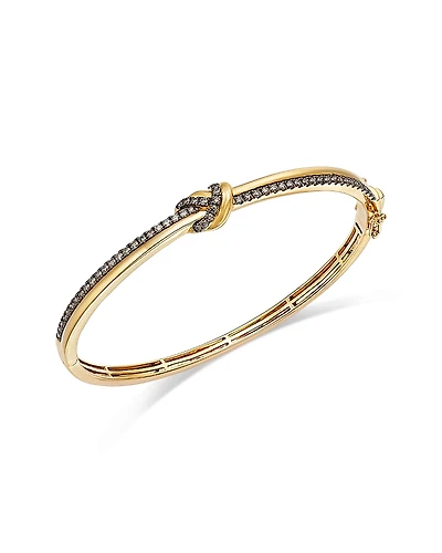 Bloomingdale's Fine Collection Brown Diamond Knot Bangle Bracelet
