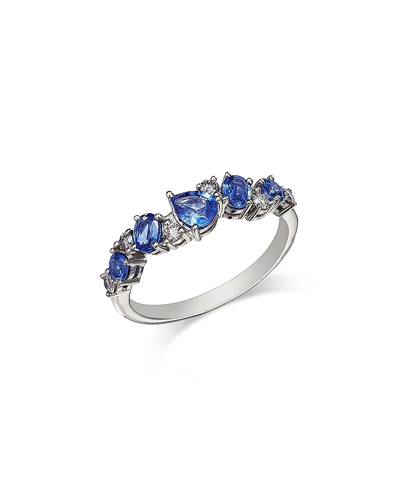 Bloomingdale's Fine Collection Sapphire & Diamond Band Ring