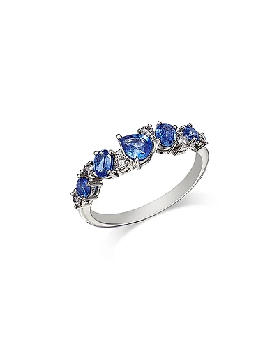 Bloomingdale's Fine Collection Sapphire & Diamond Band Ring