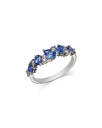 Bloomingdale's Fine Collection Sapphire & Diamond Band Ring