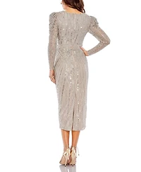 Beaded Lace Long Sleeve Dress