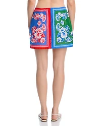 Floral Cover Up Mini Skirt