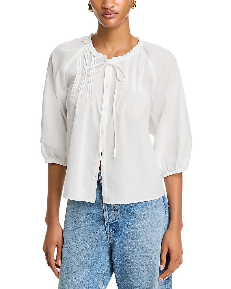 Wayf Maisy Pintuck Blouse