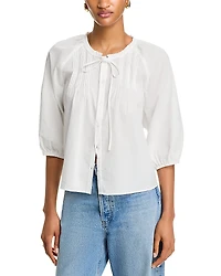 Wayf Maisy Pintuck Blouse