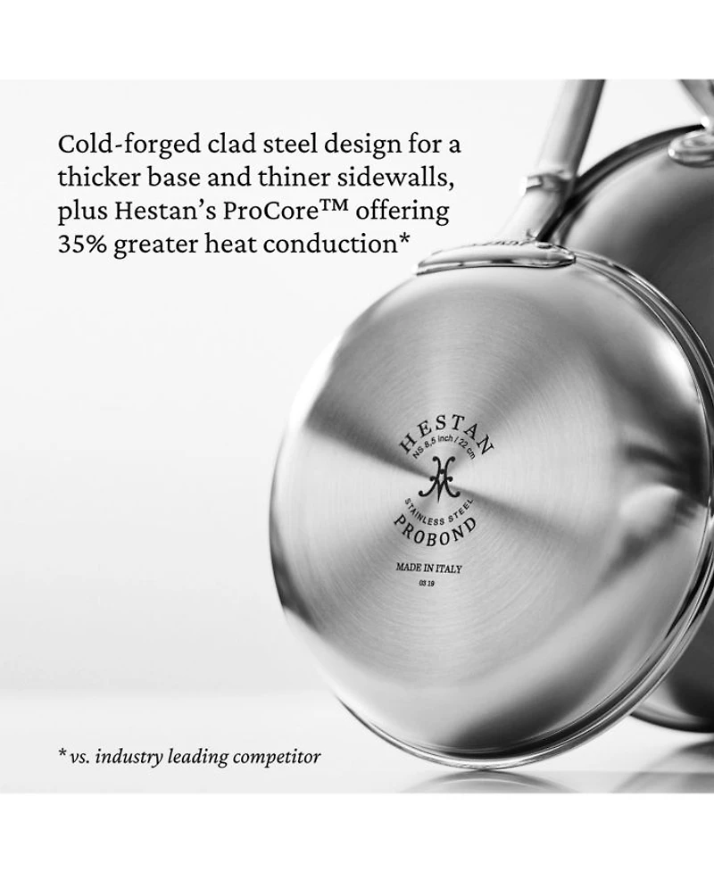 ProBond® Forged 10-Piece Professional Clad Stainless Steel Cookware Set with TITUM® Nonstick