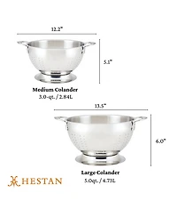 Provisions 2-Piece Stainless Steel Colander Set (3-Qt. & 5-Qt.)