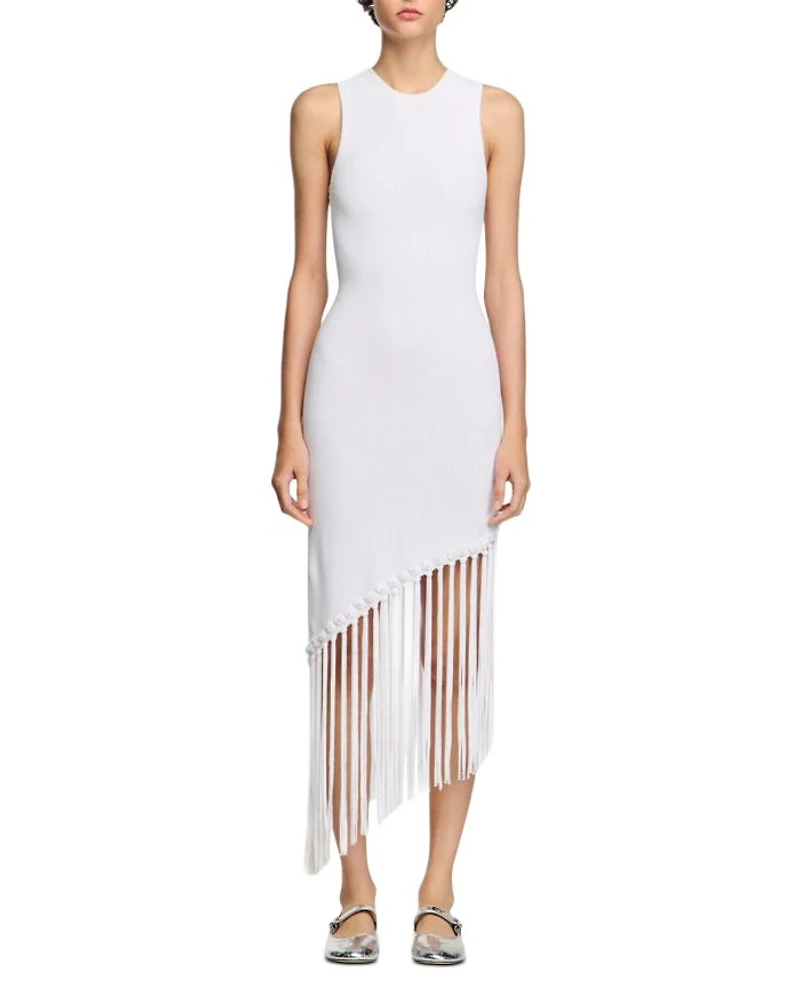 Fringed Crochet Maxi Dress