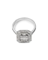 Diamond Halo Ring in 14K White Gold