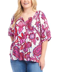 Plus Paisley Print Blouse