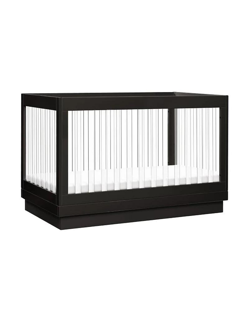 Harlow Acrylic 3 in 1 Convertible Crib with Toddler Bed Conversion Kit