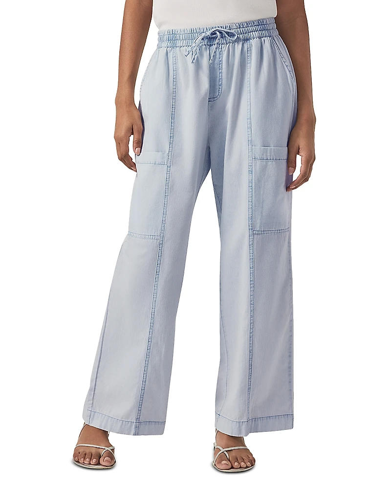 Splendid Indigo Stripe Wide Pants