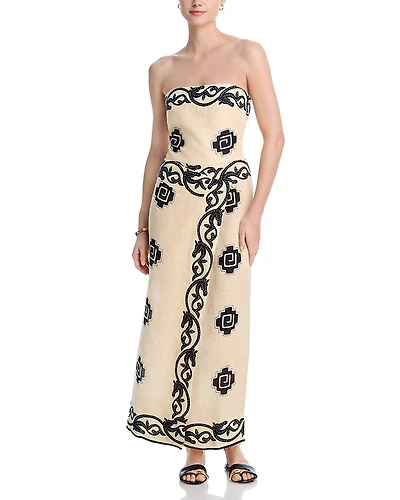 Johanna Ortiz Linen Ancient Maxi Dress