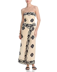 Johanna Ortiz Linen Ancient Maxi Dress