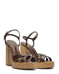 Women's Keefa Straw High Heel Platform Sandals