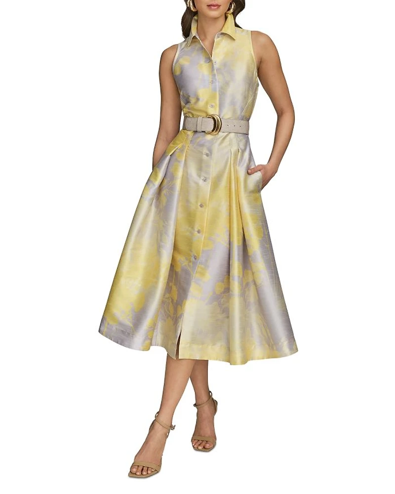 Belted Sleeveless Shirtdress