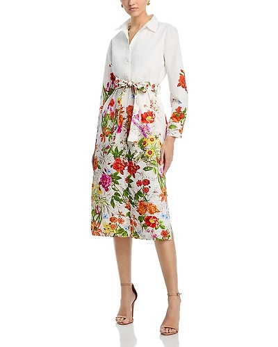 Elie Tahari Juliana Sky Jardin Shirt Dress