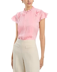 Elie Tahari The Zion Pleated Blouse