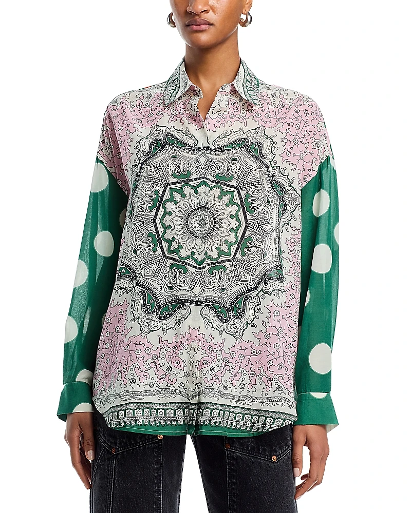 Essentiel Antwerp Paisley Print Button Front Shirt
