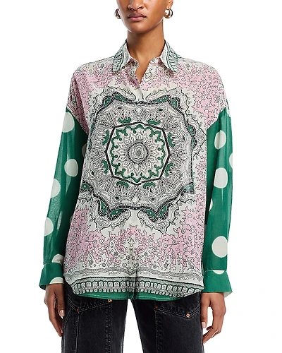 Essentiel Antwerp Paisley Print Button Front Shirt