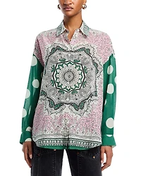 Essentiel Antwerp Paisley Print Button Front Shirt