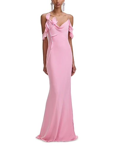 Self-Portrait Georgette Floral Maxi Dress