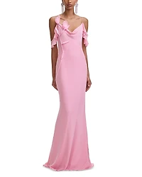 Self-Portrait Georgette Floral Maxi Dress