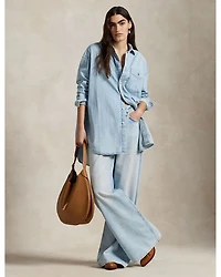 High Rise Wide Leg Jeans Blue