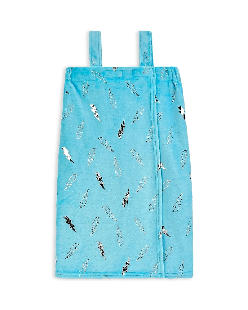Iscream Girls' Blue Foil Lightning Spa Wrap - Little Kid, Big Kid