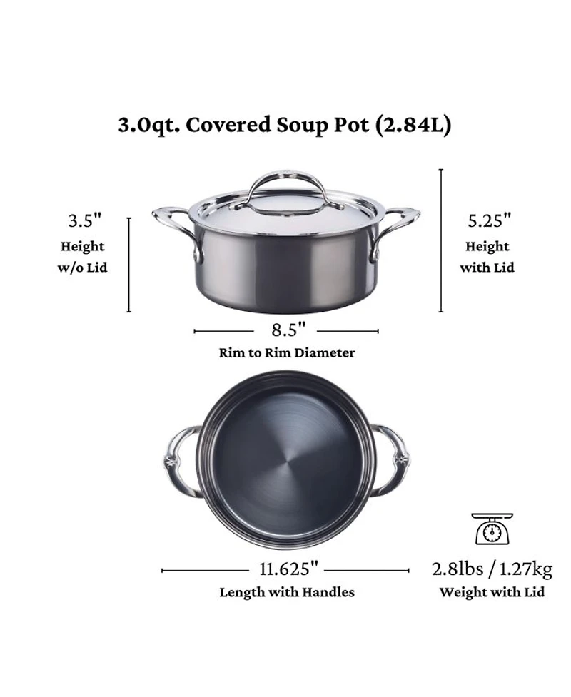 NanoBond® Molecular Titanium 3-Quart Soup Pot with Lid