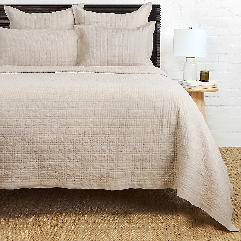 Pom Pom At Home Owen Linen/Cotton Quilted Coverlet