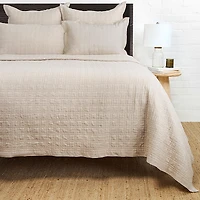 Pom Pom At Home Owen Linen/Cotton Quilted Coverlet