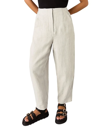 Whistles Petites Authentic High Rise Barrel Leg Jeans